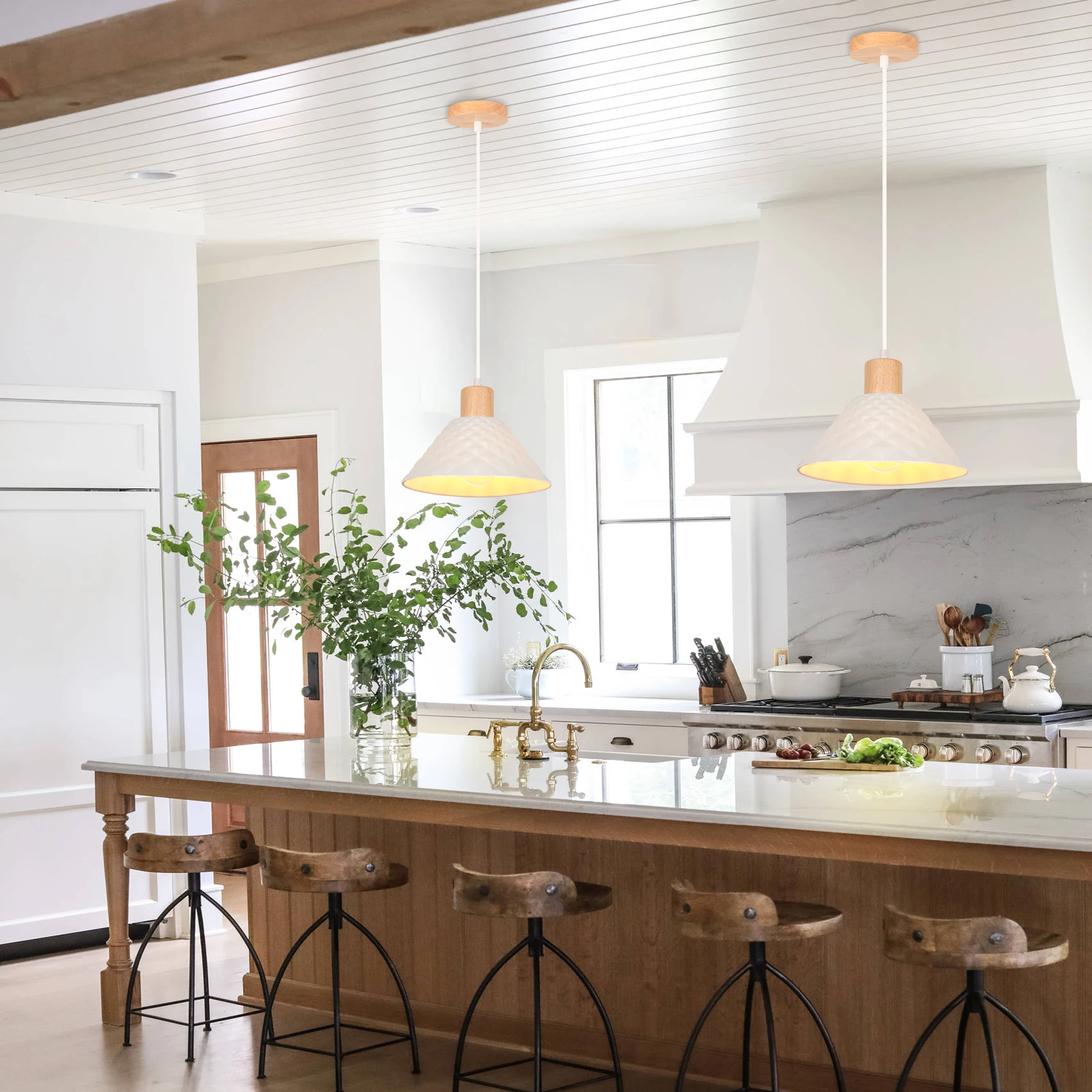

Nordic Minimalist Pendant Lights for Dining Room Modern White Kitchen Ceiling Lights Home Decoration Lighting for Furniture