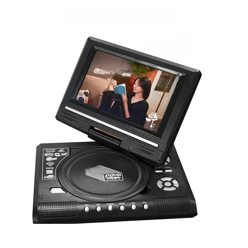 7,8 inch Mini DVD CD EVD Disc-speler Desktop Digitale Smart TV-spelers Afstandsbediening Draagbaar Reizen 270 °   Draaibaar scherm - afbeelding 2
