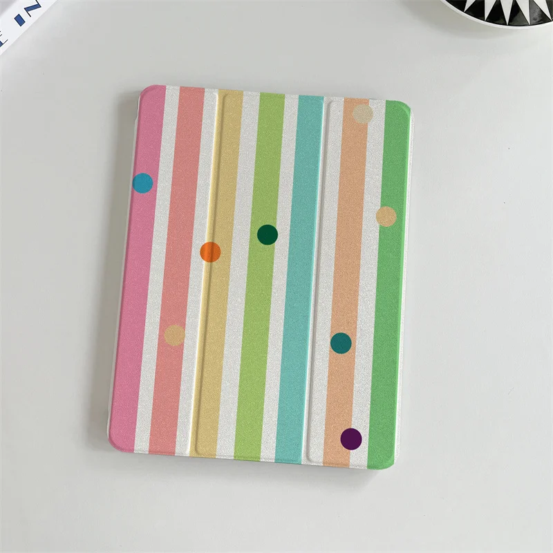 Color Stripes Tablet Case For iPad Air 2024 Pro 11inch iPad Air 5/4 10.9 10th 5/6/7/8 10.2 9.7 inch Air3 10.5 mini 6/5/4 Cover