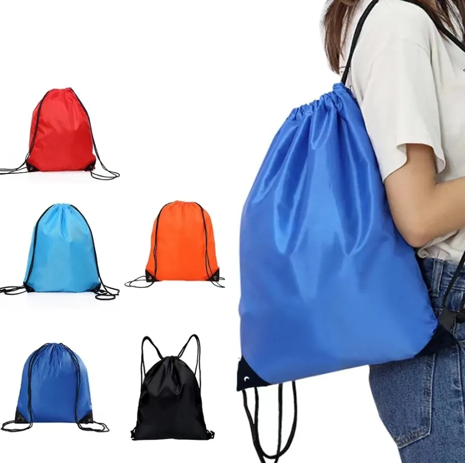 Bolsa de gimnasio plegable impermeable para hombres y mujeres, paquete de bolsillo para Fitness, mochila con cordón para tienda, senderismo,