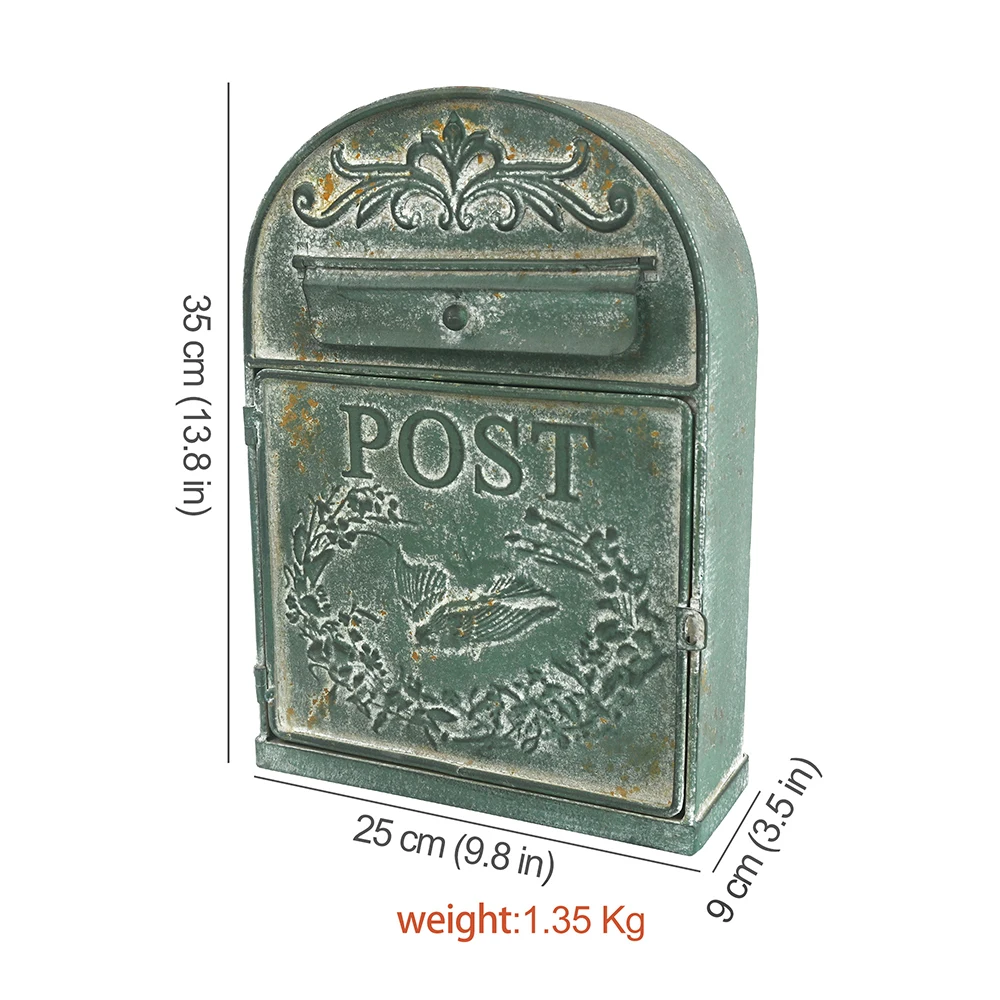 Farmhouse Post Decoration Crafts Mailbox Post VintageOutside Mailboxes Wall Mounted Post Box Mailboxes Letter Box Metal