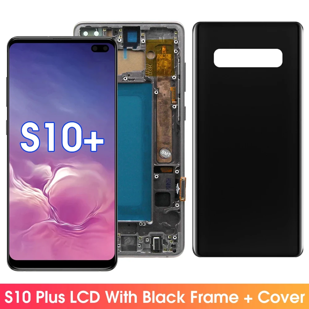 Novo! Conjunto de tela tft para samsung galaxy s10 plus g975 display lcd digitador da tela toque para samsung galaxy s10 g973