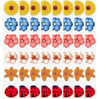 20-piece Indoor Flower-shaped Fly Traps, Fly Stickers, Insect Catchers for Indoor Kitchens and Plant Pest Control.