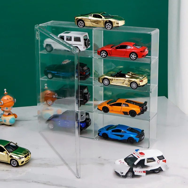 1:32 Toy Car Model Display Holder Model Storage Rack Storage Box Dust Cover Simulation Toy Display Cabinet Car Display Cabinet