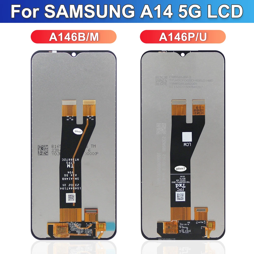 6.6 inch For Samsung A14 5G A146B LCD Display Touch Screen Digitizer For Samsung A146P A146U LCD Replacement Parts