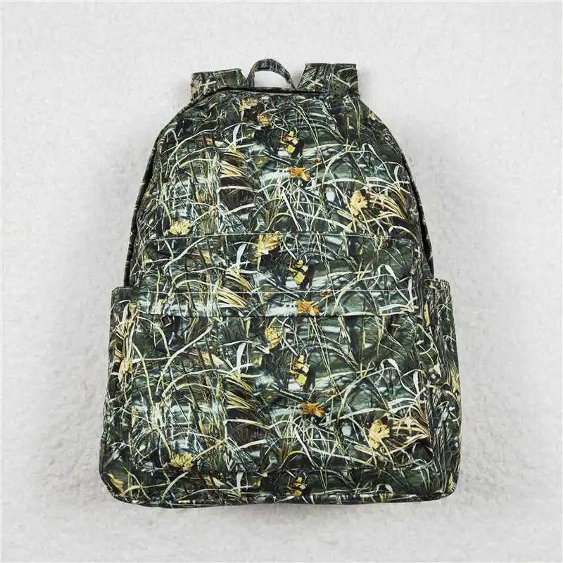 Nova chegada ocidental moda bebê crianças meninas meninos marrom cinza camo mochila atacado boutique crianças de volta às aulas sacos