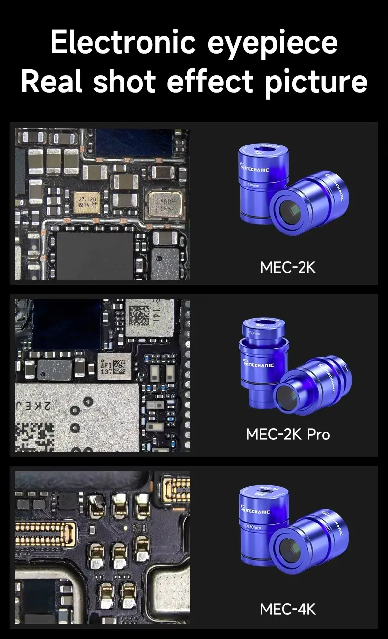 MECHANIC 2K/4K Microscope Electronic Eyepiece Camera Two-Eye Microscope To Three-eye Adapter Industrial Video Microscope Camera