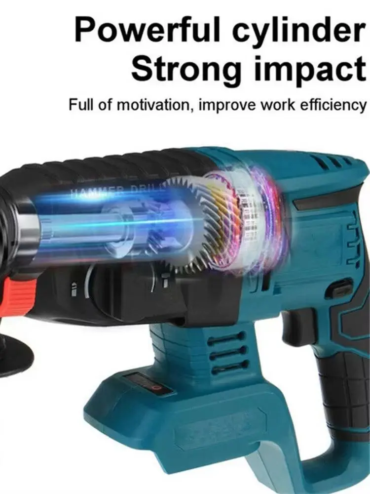 Kabelloser Bohrhammer, nur Gerät, ohne Akku. Für Makita 18V Akku-Bohrhammer, Schlagbohrmaschine, bürstenlos, SDS Plus.