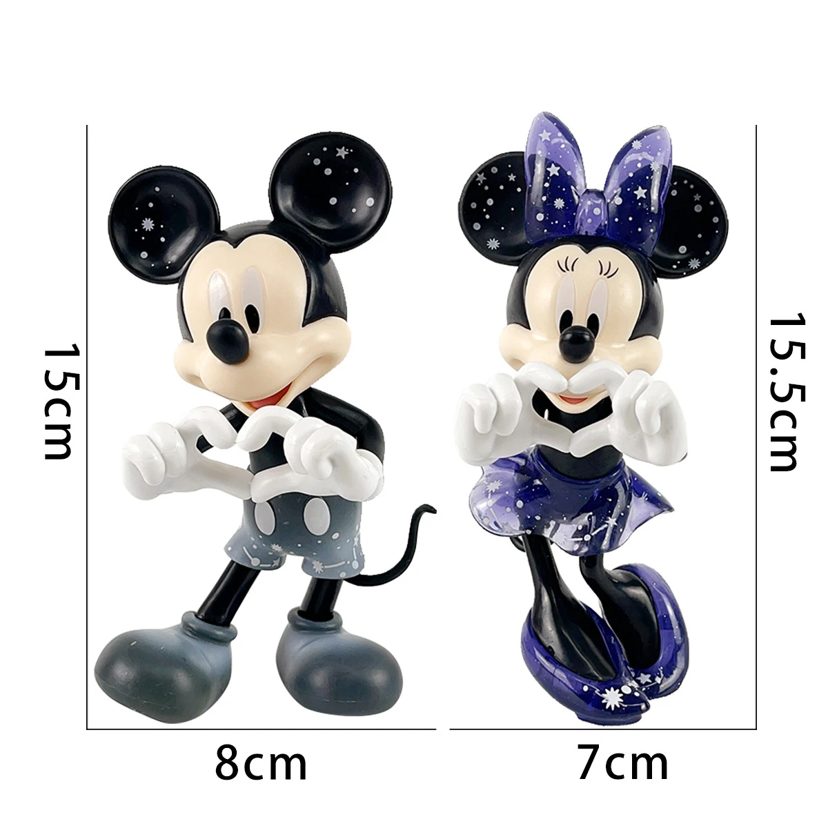 Anime Cartoon Mickey Minnie Action Figure Model Toy Proposal Wedding Decoration Car Ornament Christmas Gift Ffor Boys And Girls