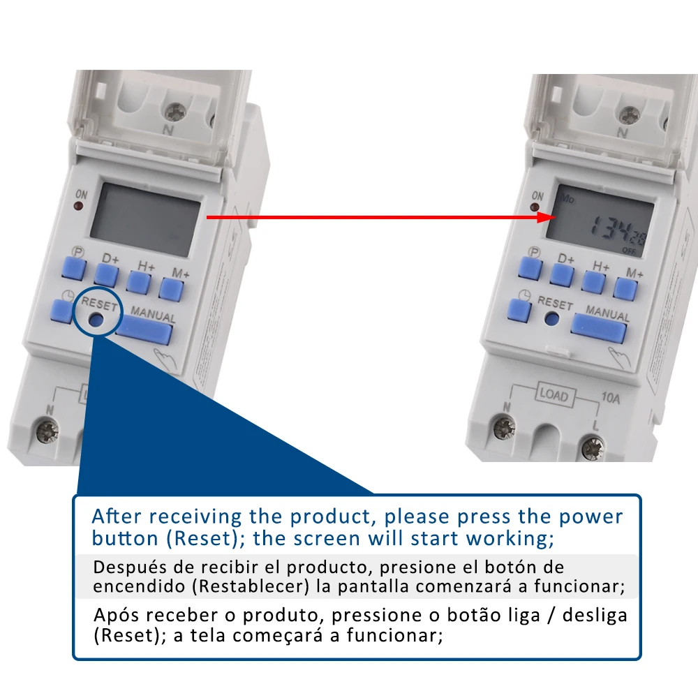 1pc Electronic Weekly 7 Days Programmable Digital Timer Switch Relay Control 220V 230V 10A Din Rail THC15A