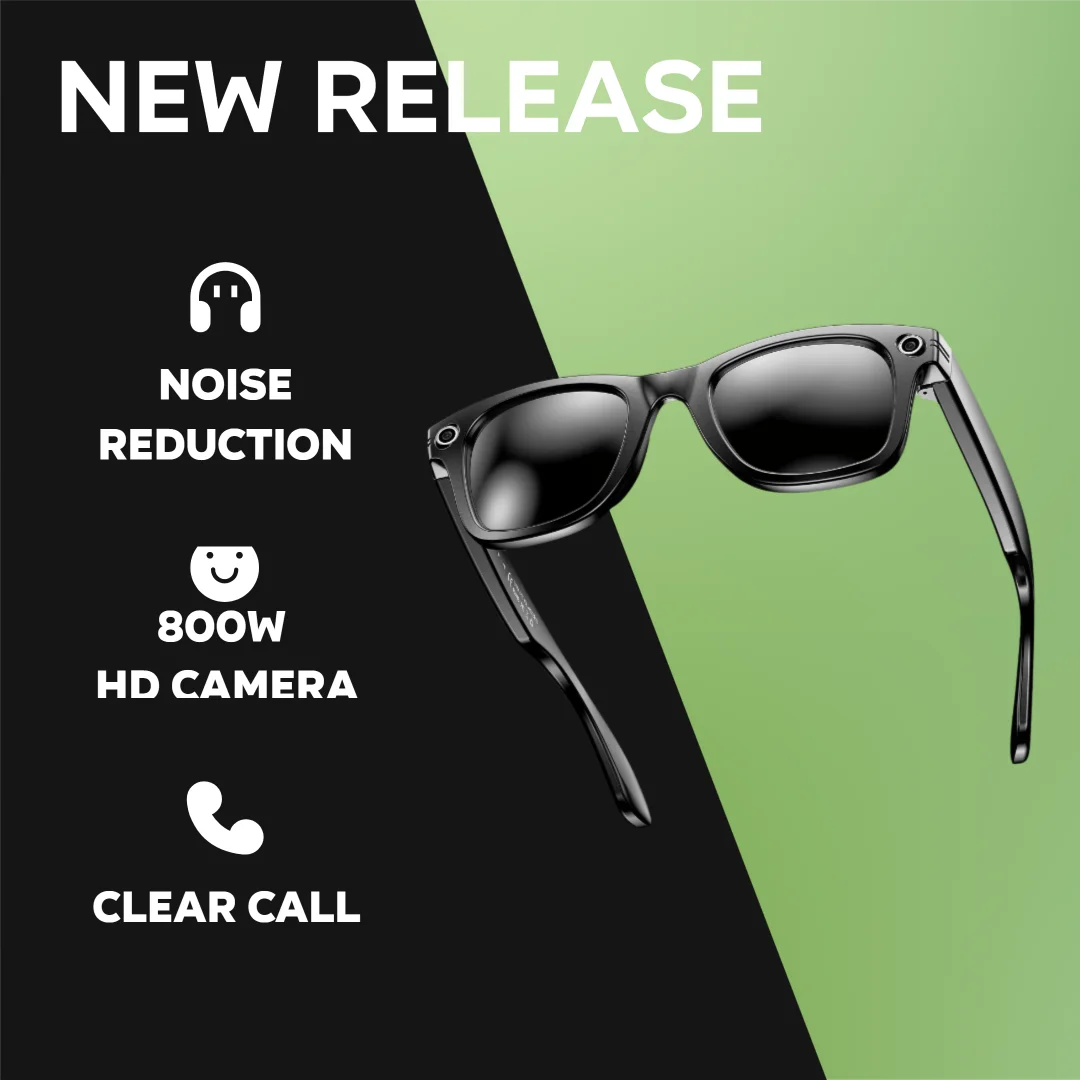 

2025 Smart Glasses Bluetooth with Video Camera, 4k Video 8MP Camera, Inteligencia artifical, AI Glasses for Android and iOS