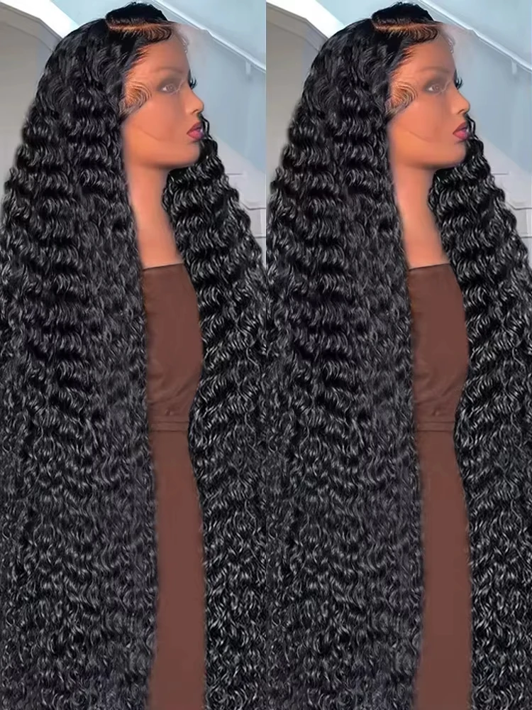 

Mossily 30 36 Inc Deep Wave 13x6 13x4 HD Lace Front Human Hair Wig Loose Wave Remy Curly Pre Plucked Lace Frontal Wigs For Women