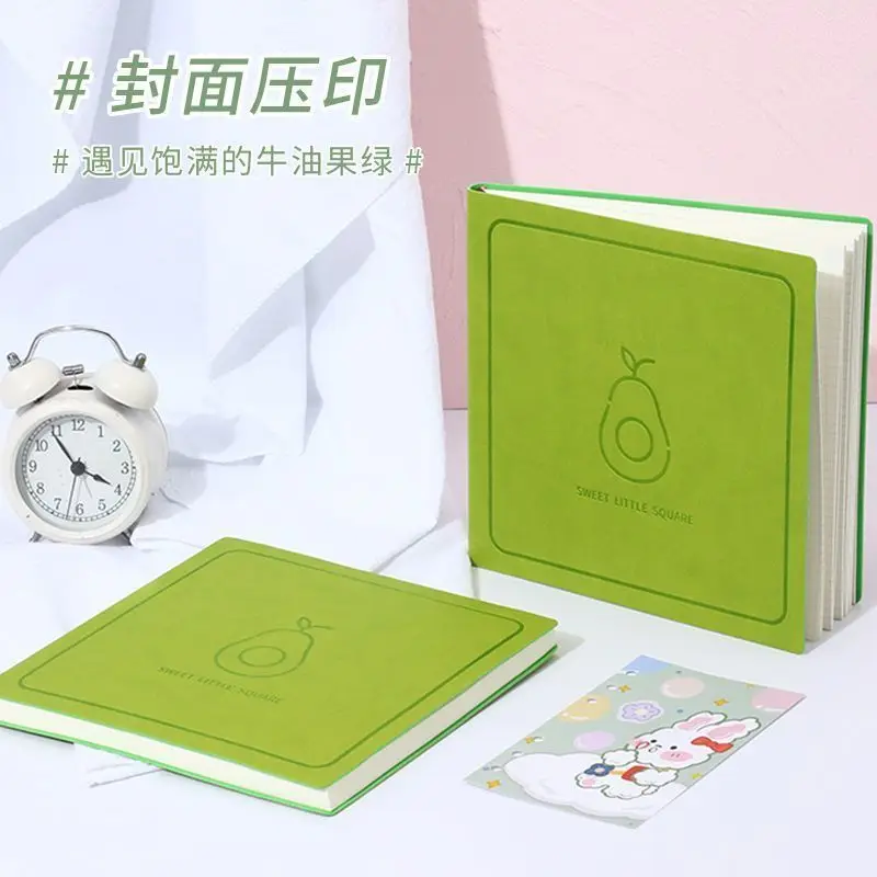 Notebook ins high-looking fruit series square notebook horizontal lines blank grid leather surface simple hand ledger