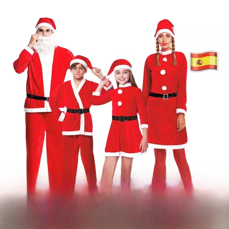 Traje de santa para o menino, menina, infantil, homem, mulher, casa traje família, macacão terno