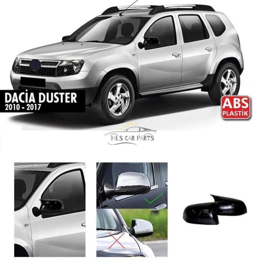 Bat Mirror Cover for Dacia Duster 2010-2017 Car Accessories Piano Black Tuning Sport Design Fast Delivery