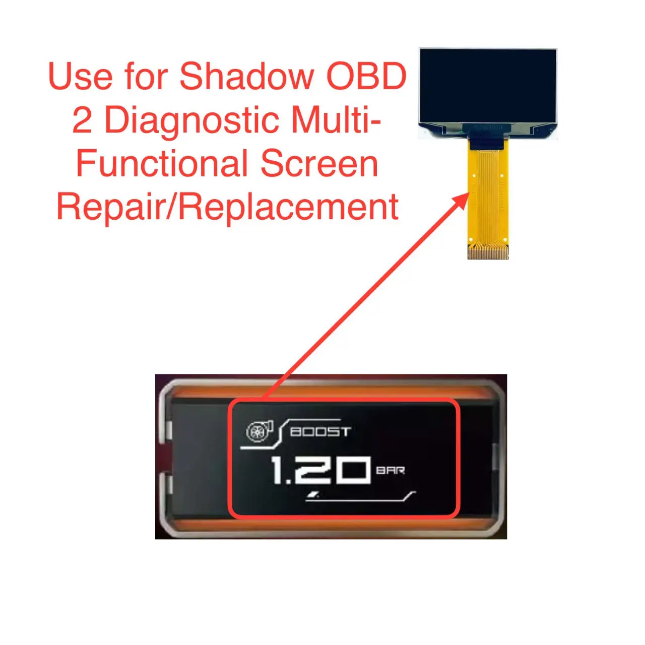 New Screen Oled Lcd Display for Shadow OBD2 Diagnostic Multi-Functional Replacement/Repair