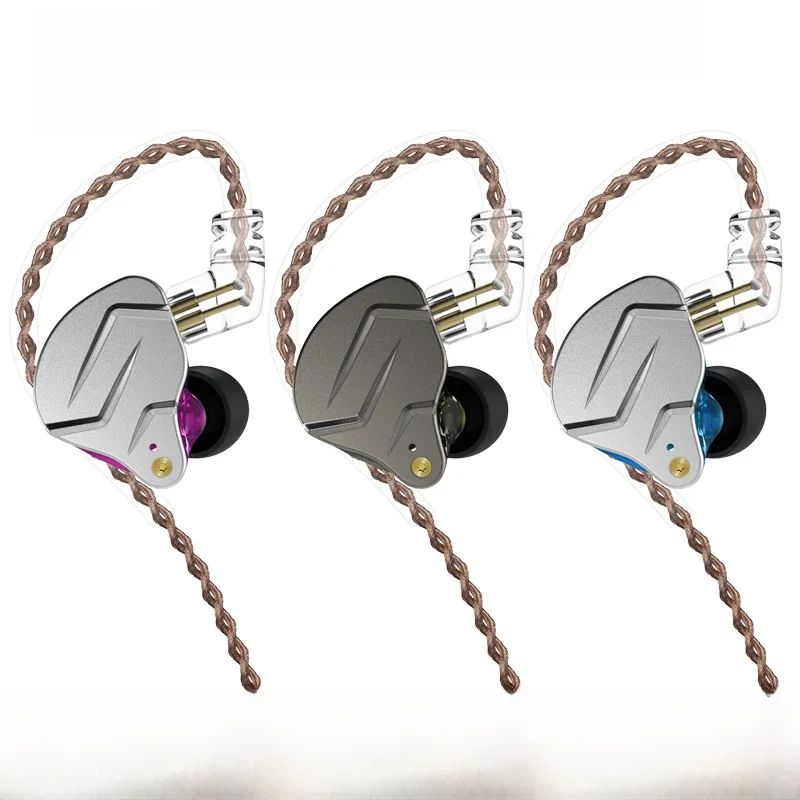 KZ ZSN Pro metalowe słuchawki 1BA + 1DD technologia hybrydowa HIFI słuchawki douszne z basem słuchawki douszne sportowy zestaw słuchawkowy z redukcją szumów — zdjęcie produktu 7