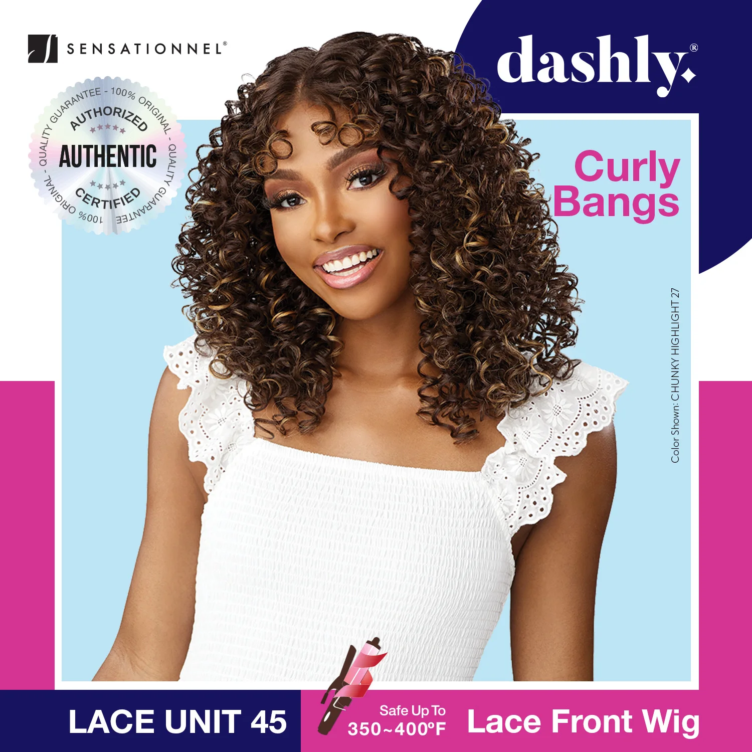 Sensationnel Dashly HD Lace Front Wig Lace Unit 45