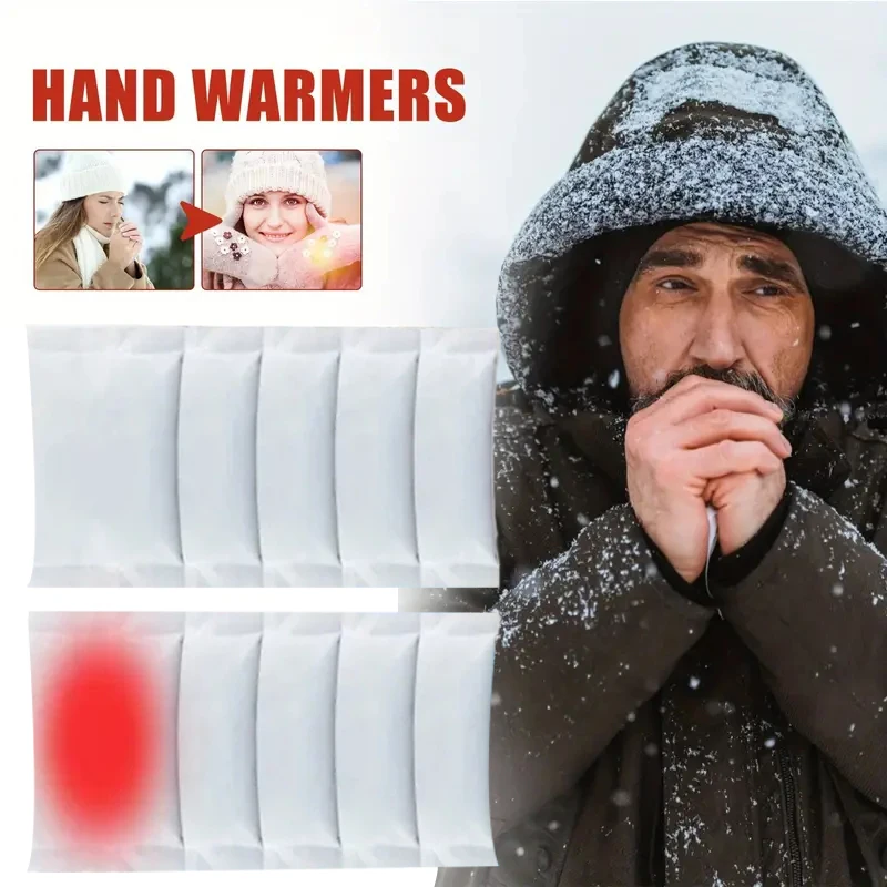 1/5Pairs Winter Hand Warmer Heating Pack Portable Disposable Up to 8 Hours for Outdoor Sking , Camping, Hunting Warming Heating