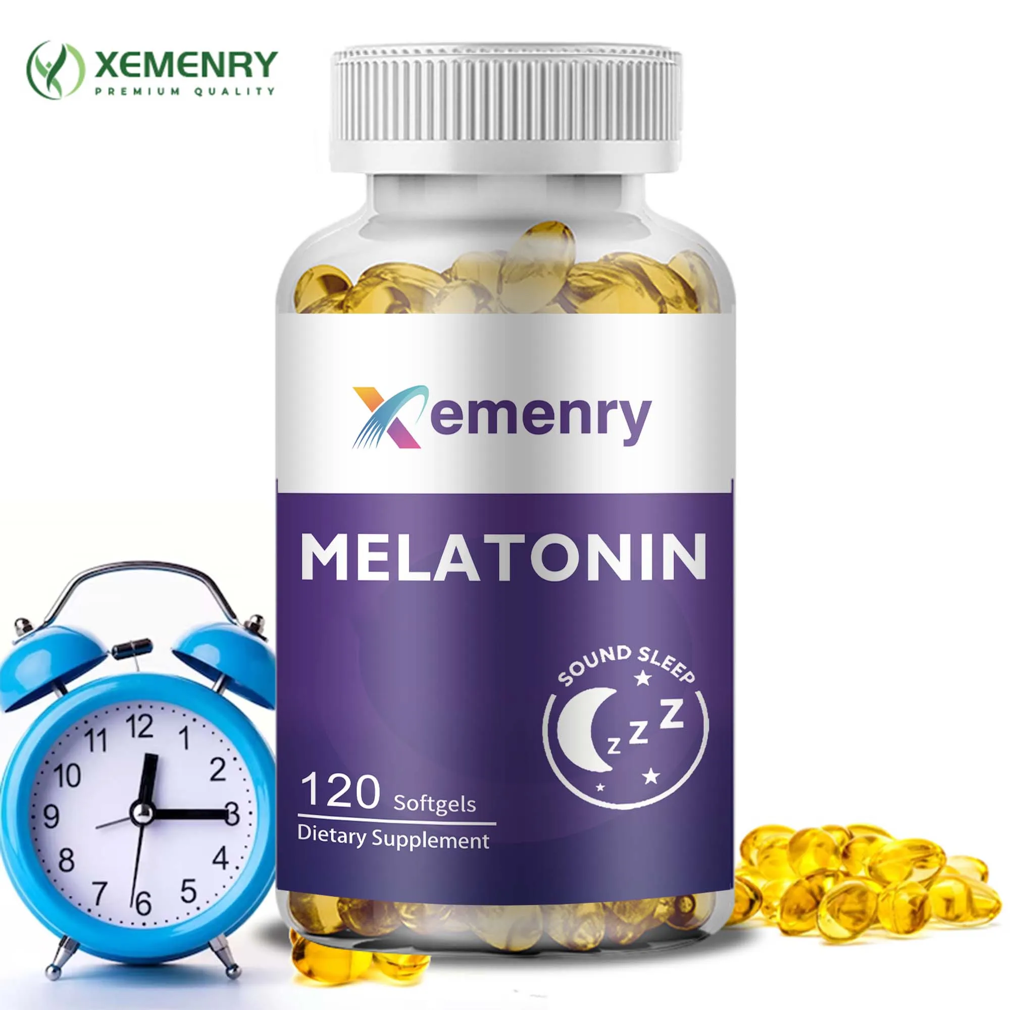 Melatonin - Helps You Fall Asleep Quickly, Improves Sleep Quality, and Relieves Insomnia - 120 Capsules