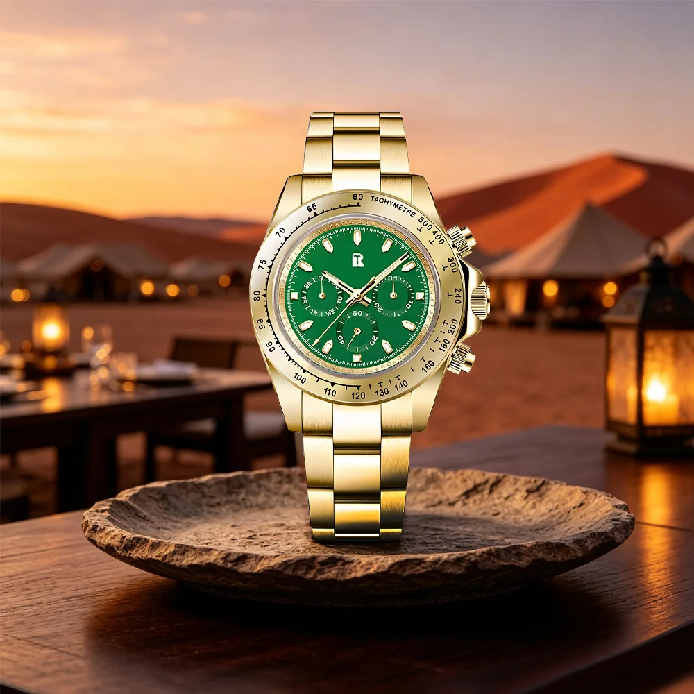 2026 RollsTimi Brand Luxury Men's Mechanical Watch Calendar Week Multifunctional Men's Automatic Watch Sapphire Waterproof Watch