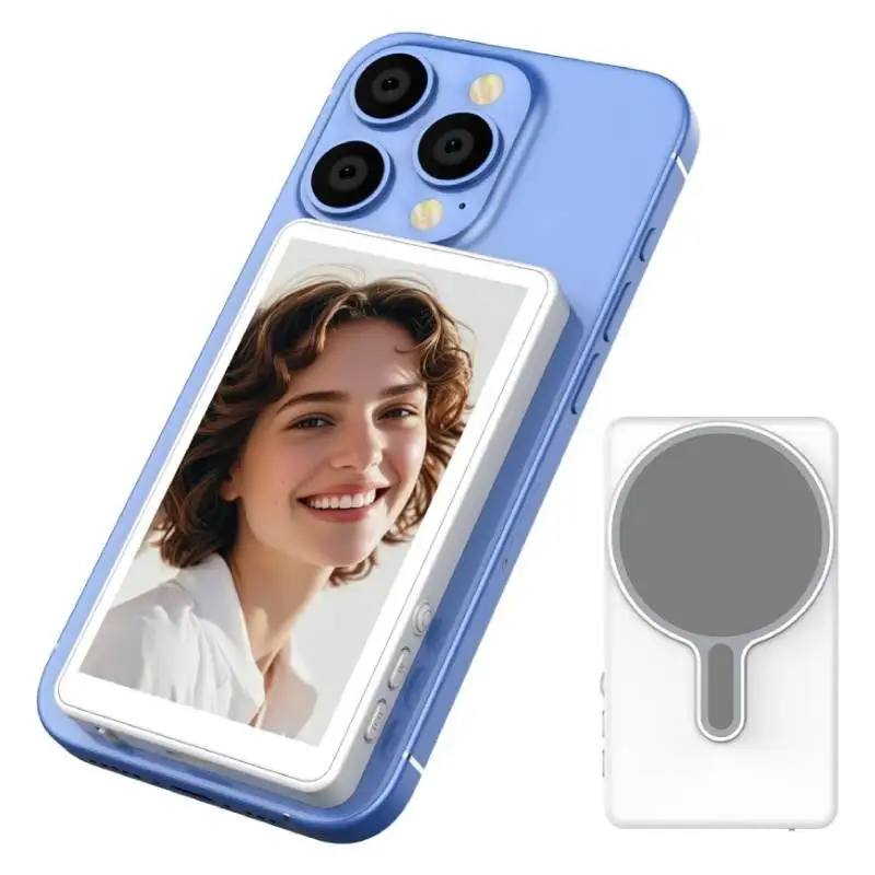 

Magnetic Phone Selfie Monitor Screen for Smartphone Rear Camera Selfie Vlog Live Stream for iPhone Android phone