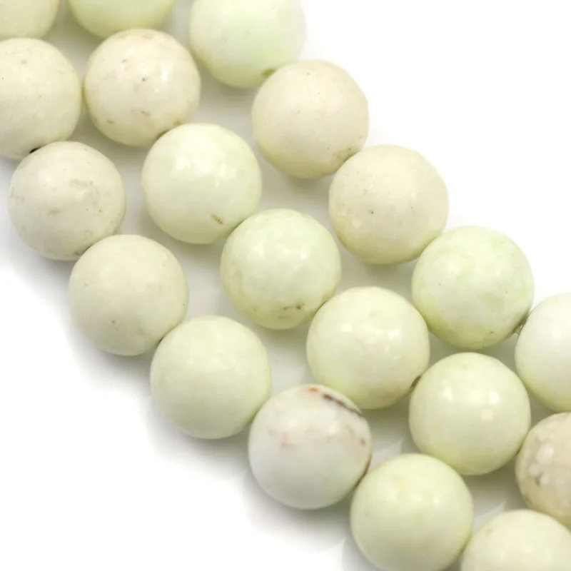Australian Lemon Turquoise Stone Beads Strand Round 6-12mm For Making Jewelry Bracelet Craft DIY Necklace Earrings