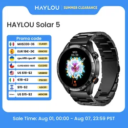 HAYLOU Solar 5 Voice Calling Smartwatch 1.58'' AMOLED Display 60Hz Smart Watch 24H Health Monitoring Sports Smartwatch for Men