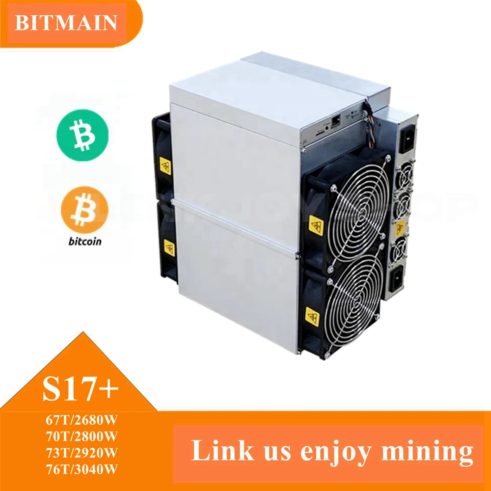 Atualizado S17 + 67t 70t 73t 76t Hash Crypto Bitcoin Máquina com 2680W 2800W 2920W 3040W fonte de Alimentação Incluída