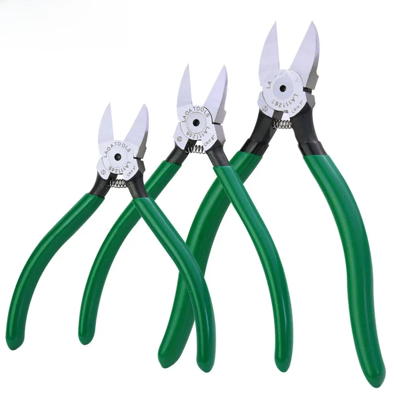 LAOA Mini Plastic Nippers CR-V Electrical Wire Cable Cutters Diagonal Pliers Plastic Model Trimming