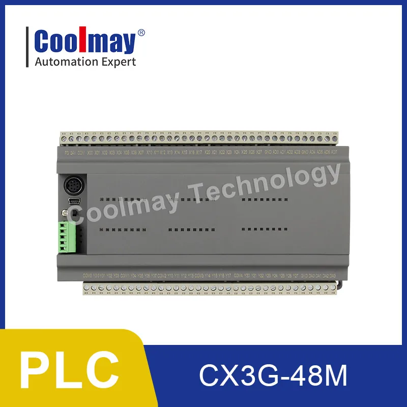 Coolmay plc programmable logic controller plc industrial modbus monitor rs232 rs485  controller plc motor control CX3G-64MRT