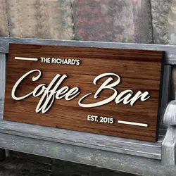 Personalized Wall Sign Wooden Home Wall Decor Custom Wood Sign Wedding Birthday Gift 3D Laser Cut House Sign Business Sign