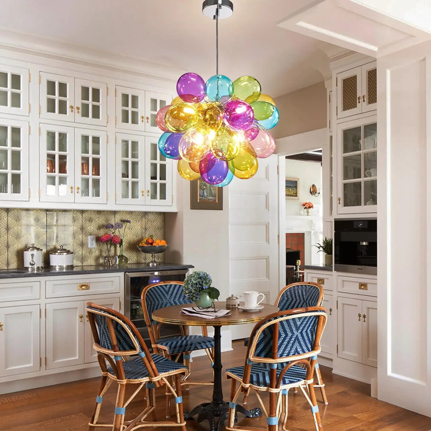 Imagem -03 - Longree Glass Bubble Chandelier Light Fixture Balloon Ball Luzes Pingente para Home Dining Room e Kids Room