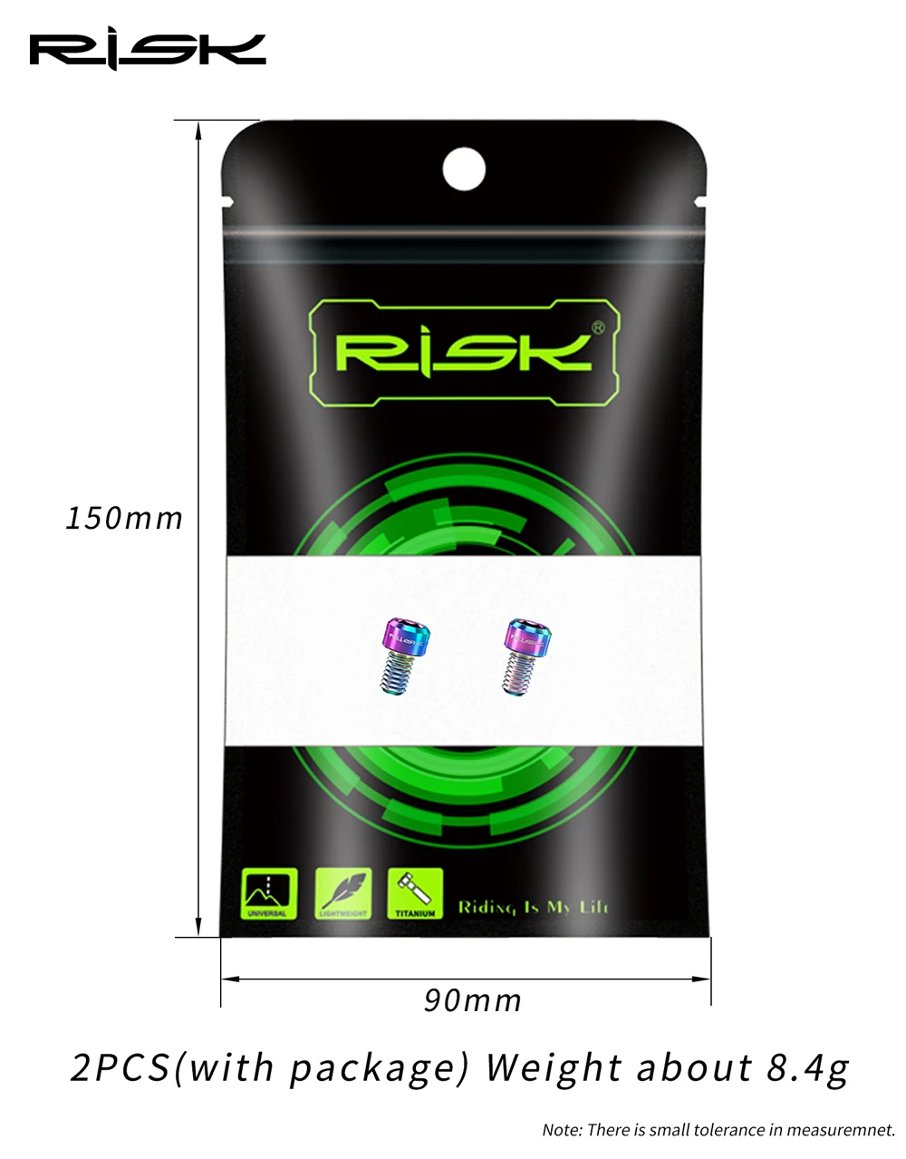 RISK MTB Fahrrad V-Bremsseil-Befestigungsschraube Rennrad C-Bremse Innenkabel-Fixierschraube TC4 Titan M6*10mm Kabel-Pressbolzen – Detail 6
