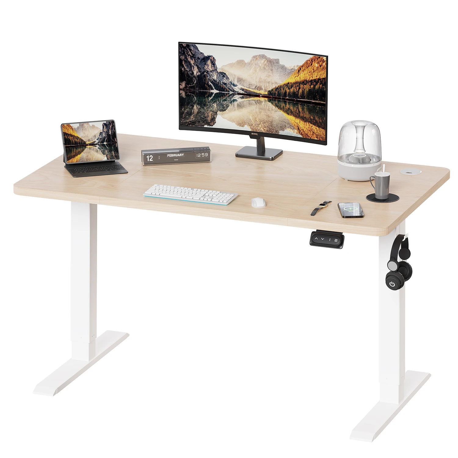 Devoko In hoogte verstelbaar bureau Elektrisch tafelblad 120x60cm In hoogte verstelbare tafel Staand bureau