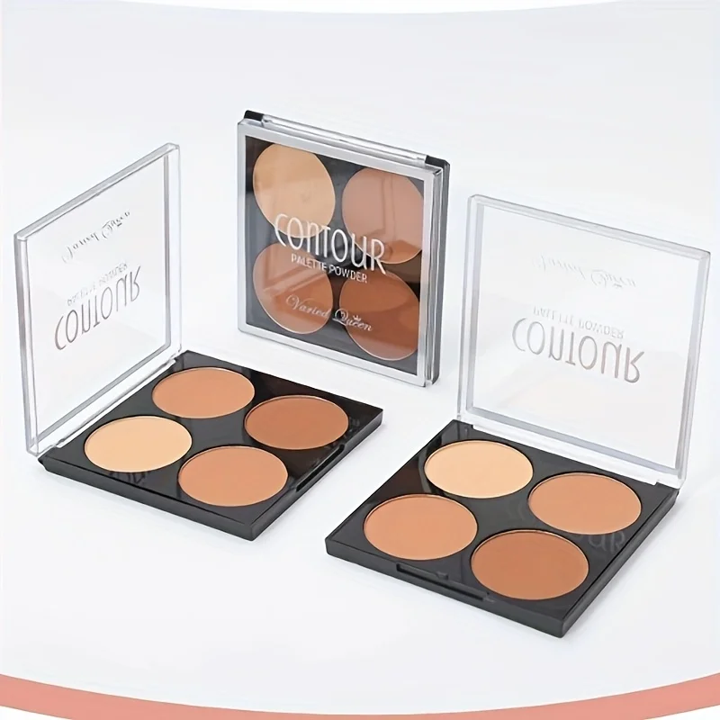 

4 Color Matte Contouring Powderc,fine powder, matte transparent, plate foundation, waterproof lasting easy to apply makeup,
