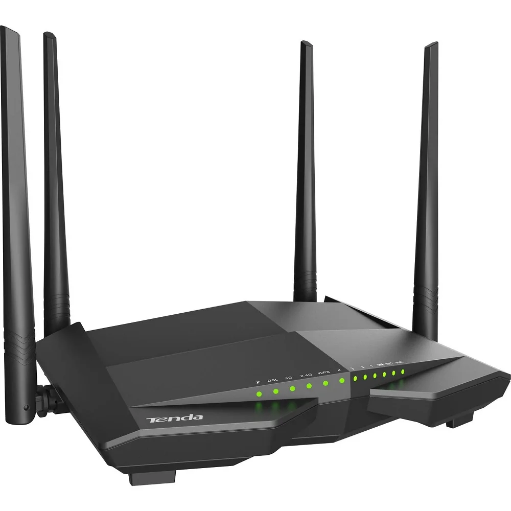 Tenda V12 AC1200 Dualband Wi-Fi Gigabit VDSL/ADSL Modem Router Wireless Router Wifi Repeater