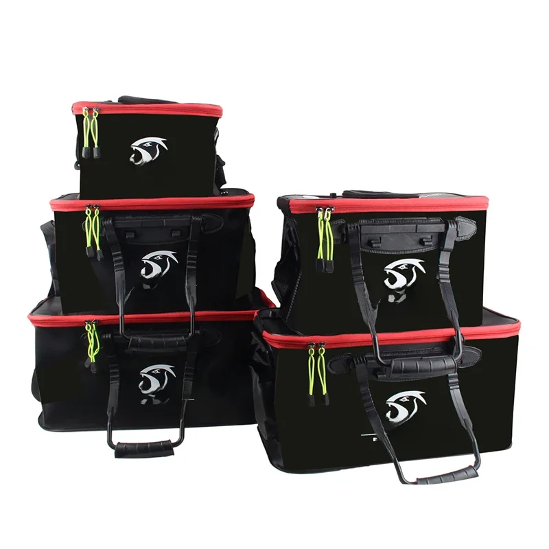 Seau de pêche pliant et épais, seau à poisson vivant sans pompe à oxygène, réservoir d'eau Portable EVA, boîte à poissons vivants pour la pêche en plein air