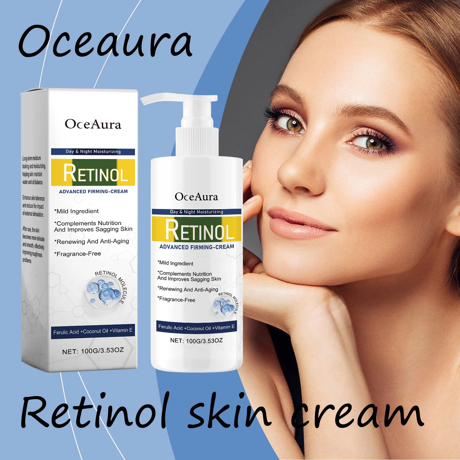 

Oceaura Retinol Body Cream Improve Sagging Remove Wrinkles Enhance Youthness Repair Dryness Nourishing Non-greast Body Cream