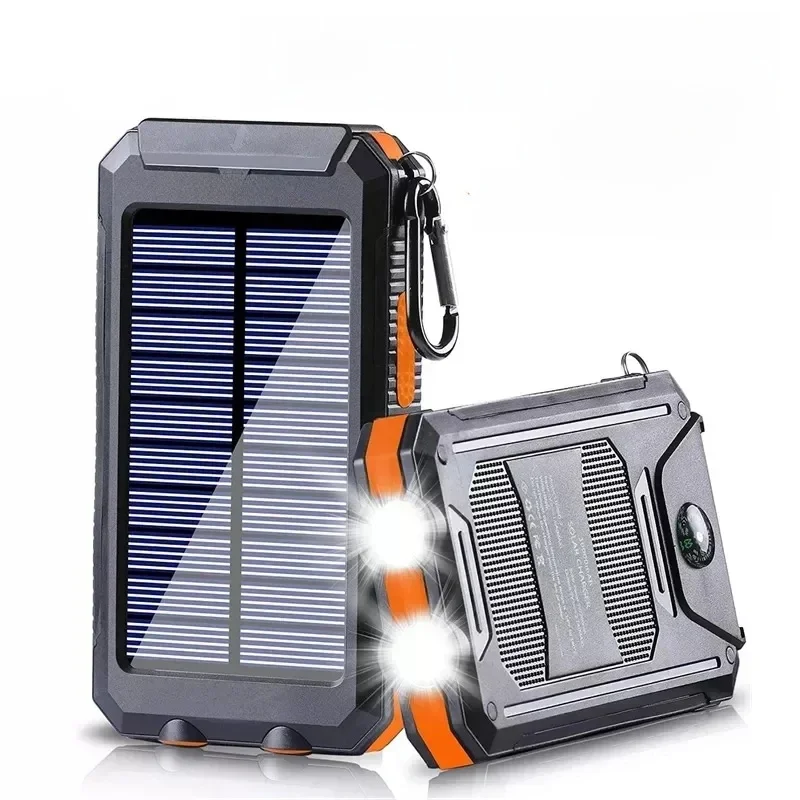 Zonne-Energie Bank 80000Mah Draagbare Opladen Poverbank Externe Acculader Sterk Licht Lde Licht Voor Alle Smartphones - afbeelding 2