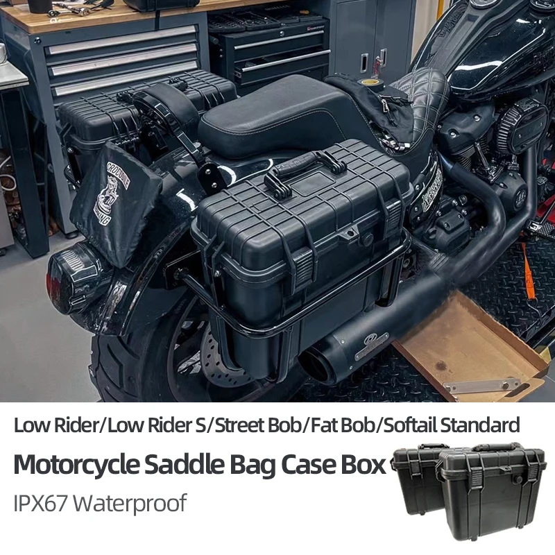 

Для Harley Softail Street Bob Low Rider S/ST Breakout мотоциклетная седельная сумка, чехол для багажа, АБС-пластик, ящик для хранения инструментов, чехол