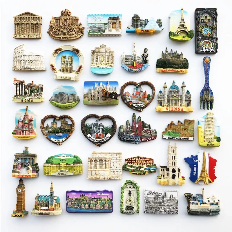 Kraje europejskie turystyka magnesy na lodówkę Home Decor ateny Roma budapeszt podróże pamiątki naklejki na lodówkę prezenty ślubne — zdjęcie 2