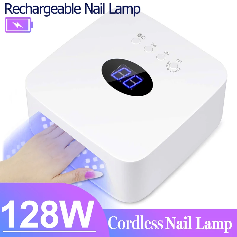 

Built-in Battery Rechargeable Nail UV Lamp Portable Wireless Nail Dryer Manicure Pedicure Machine Cordless UV Curing Nail Lamp