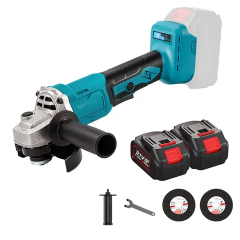 Amoladora angular eléctrica sin escobillas, 1000W, 125MM, 3 velocidades, máquina de corte, herramienta eléctrica de carpintería para batería Makita de 18V