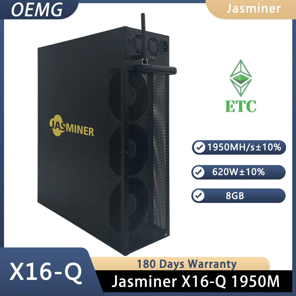 AD COMPRE 3 GANHE 2 GRÁTIS JASMINER X16-Q ETC OCTA Miner 1950MH 620W 8G Servidor altamente silencioso Wi-Fi com PSU