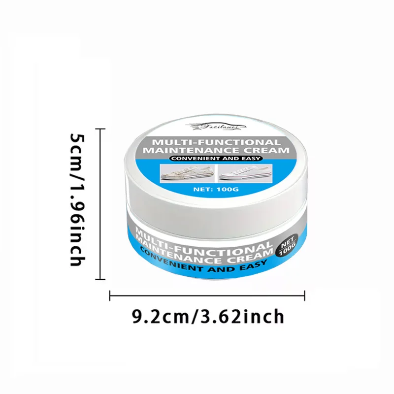 Отбеливающий крем для обуви с губкой: сияющие кроссовки/сапоги/искусственная кожа — многоразовый, нежный для деликатных материалов