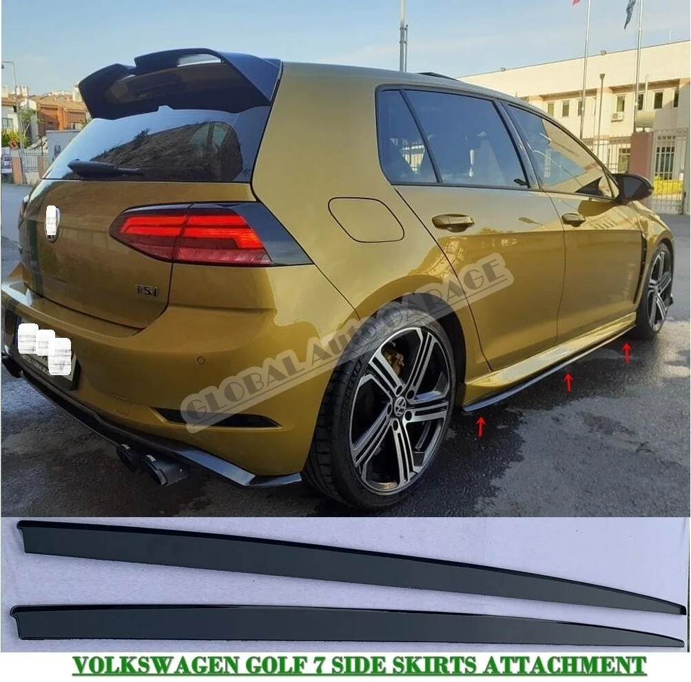 

For Vw Volkswagen Golf 7-7.5 Side Skirts Attachment 2013-2020 Sill Trim Car Styling Auto Accessory Universal Spoiler Mud Flaps