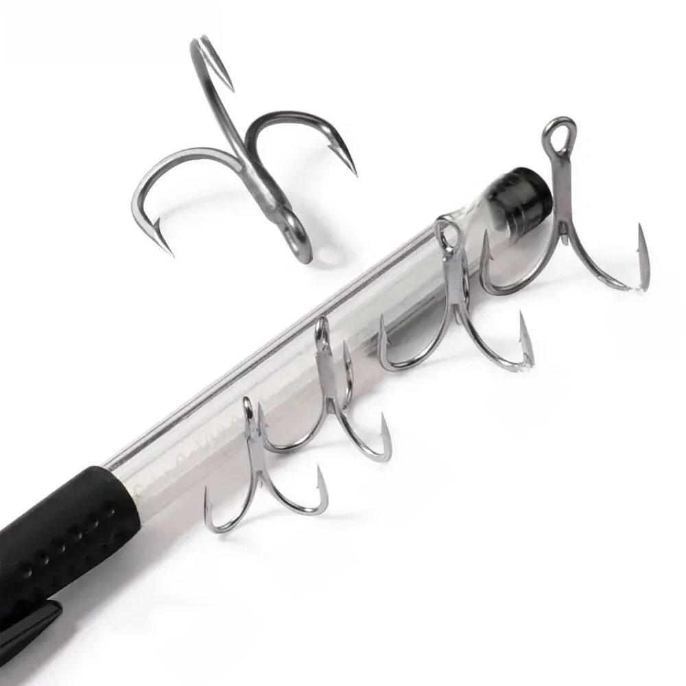 GOBAIT-Hameçons triples en acier barbelé à haute teneur en carbone, outil antirouille en dégrad, matériel de pêche, 2 #-10 #, 20 pièces