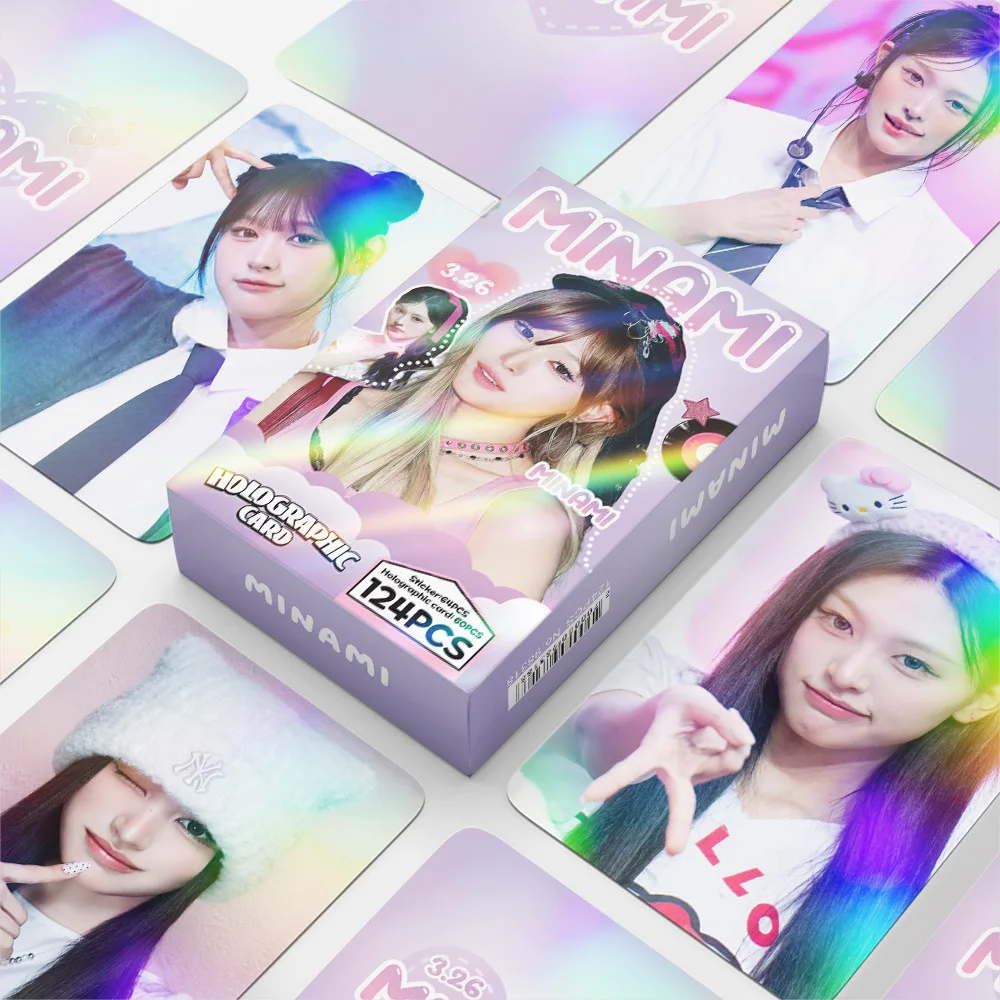 124Pcs/Set Idol Girl Group RESCENE Member WONI MINAMI ZENA High Definition Printed Photo LOMO Card Sticker Fan Collection Gift