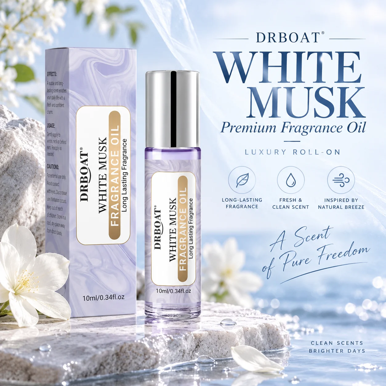 Musk White Oil - White Musk Perfume Oil Roll On